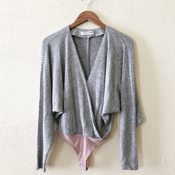 Amanda Uprichard Super Soft Ribbed Knit Bodysuit P - Picture 1 of 4